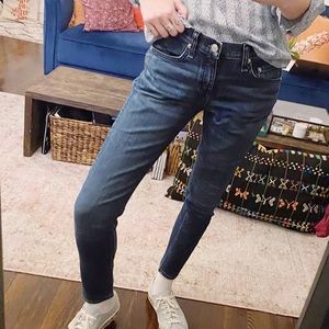 Rag & Bone High Rise Skinny Dark Wash Stretch Denim Blue Jeans